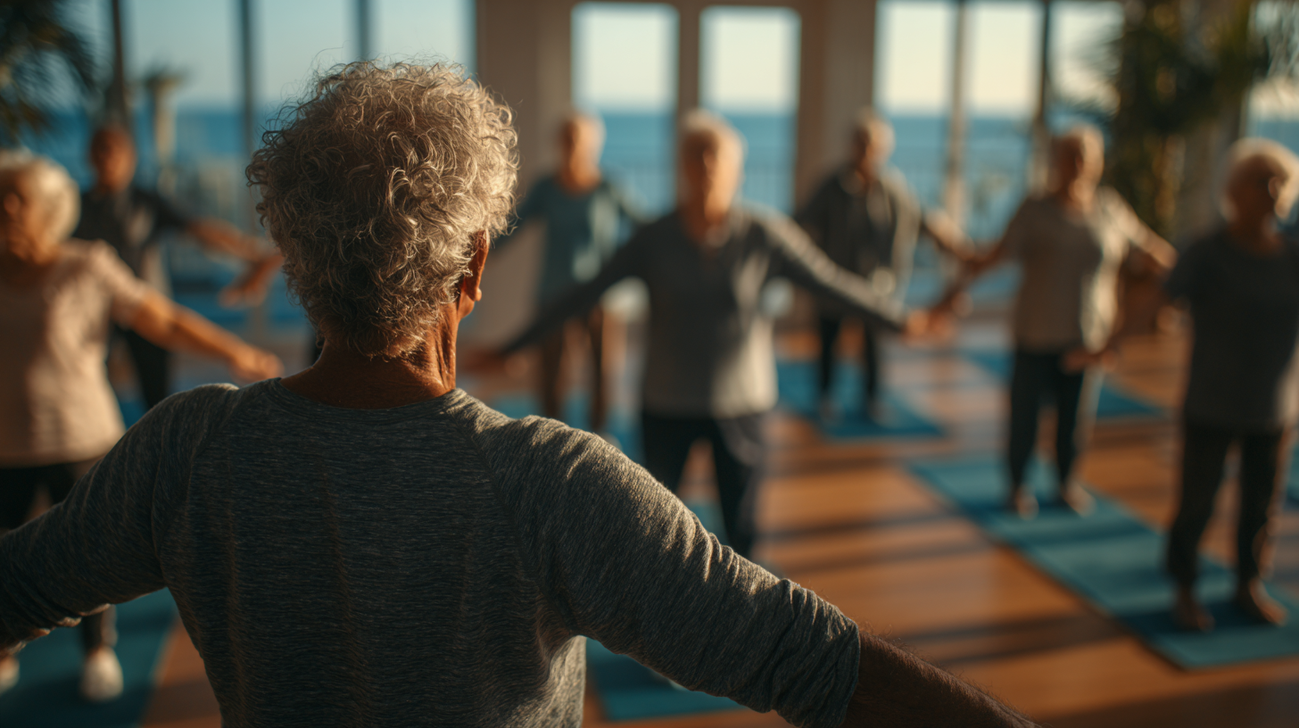 Antrenoare zâmbind alături de clienți activi